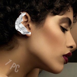 Silver Abstract Right Ear Cuff - Beautiful